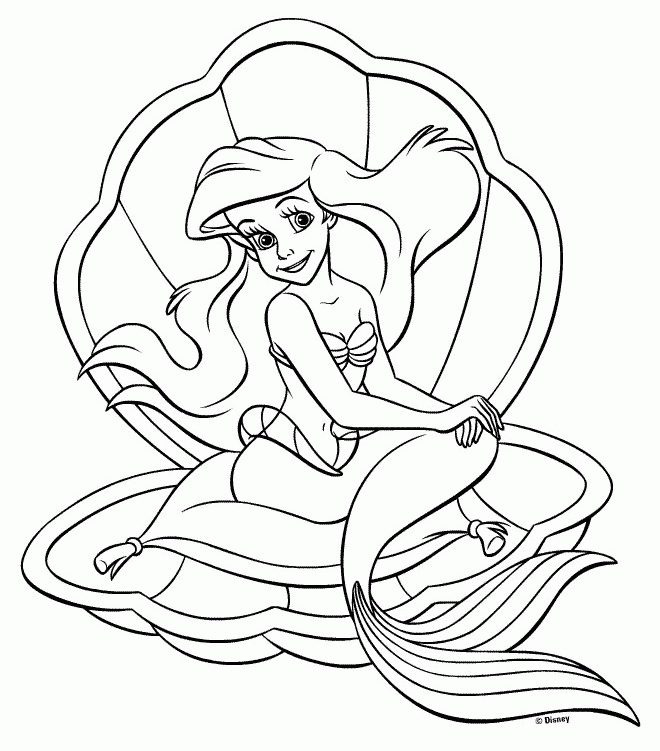 Ariel Mermaid Coloring Pages 5 | Free Printable Coloring Pages
