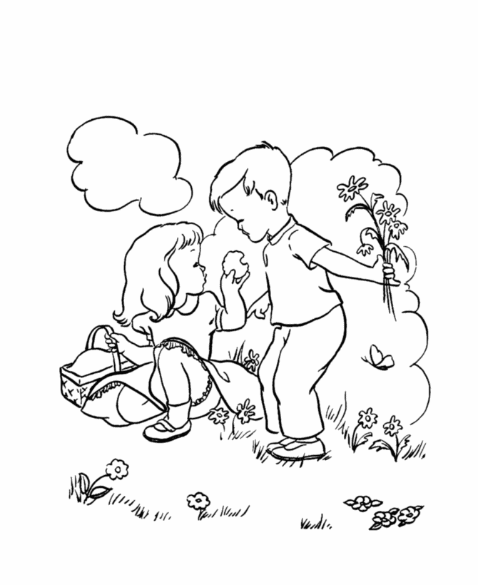 BlueBonkers - Kids Birthday Party Coloring Page Sheets - Sharing a 