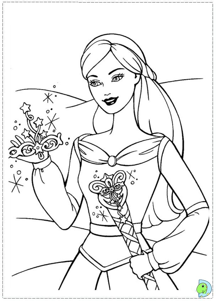 Barbie and the magic of Pegasus Coloring page- DinoKids.