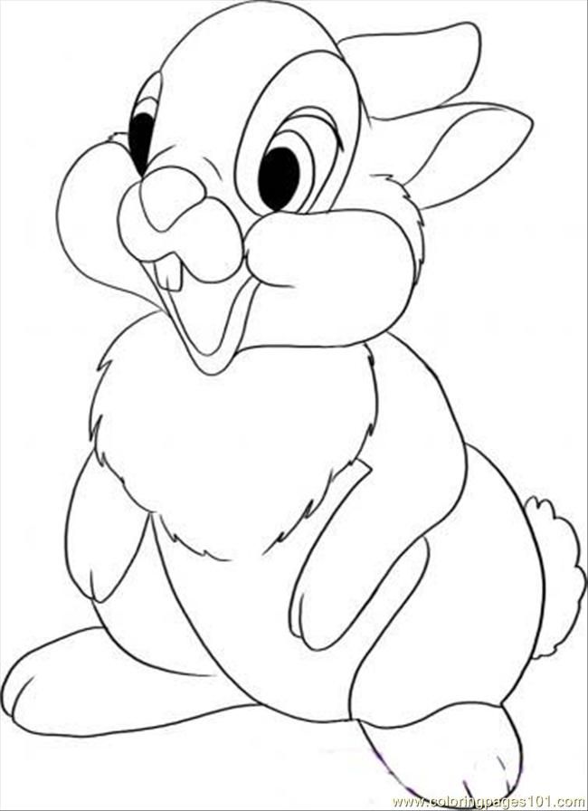 Coloring Pages Ow To Draw Thumper From Bambi (Cartoons > Bambi 