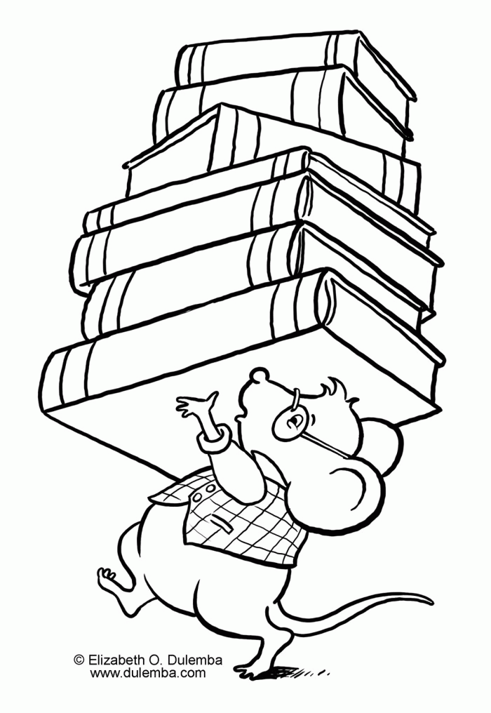Library Coloring Pages Printables