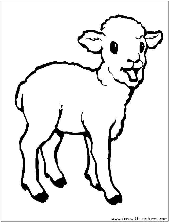 adorable Lamb Coloring Pages For Kids | Great Coloring Pages