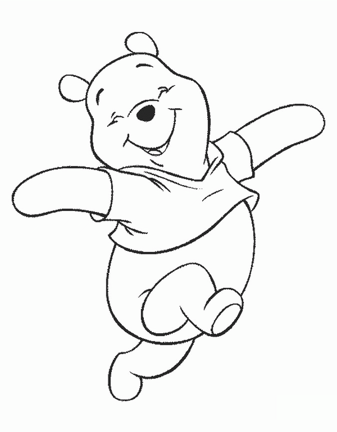 Pooh bear coloring in pages