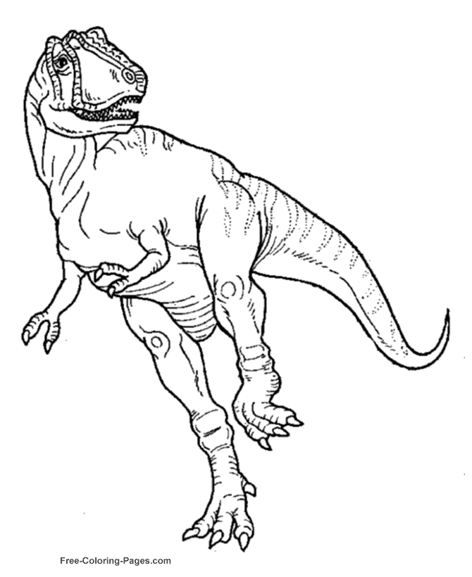 Dinosaur coloring sheets - Tyrannosaurus