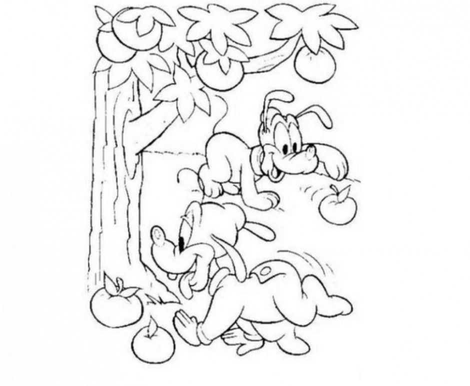 Baby Goofy And Pluto Disney 258167 Bible Study Coloring Pages