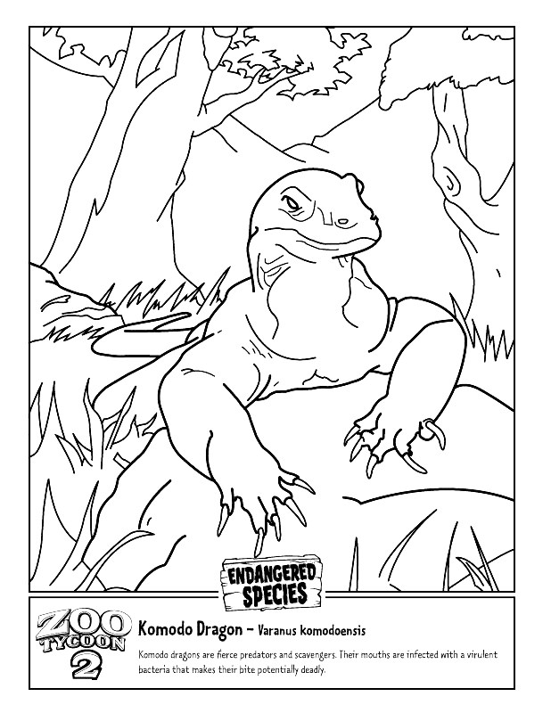 Komodo animal mechanicals Colouring Pages (page 2)