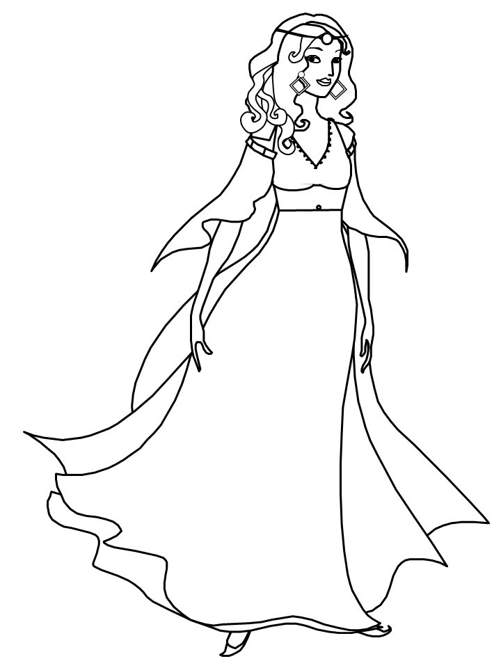 Belly Dancer Girl Coloring Pages & Coloring Book