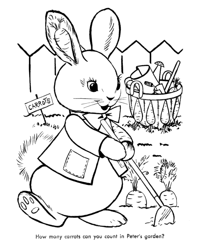 Easter Rabbit Coloring Pages | BlueBonkers - Peter Rabbit free 