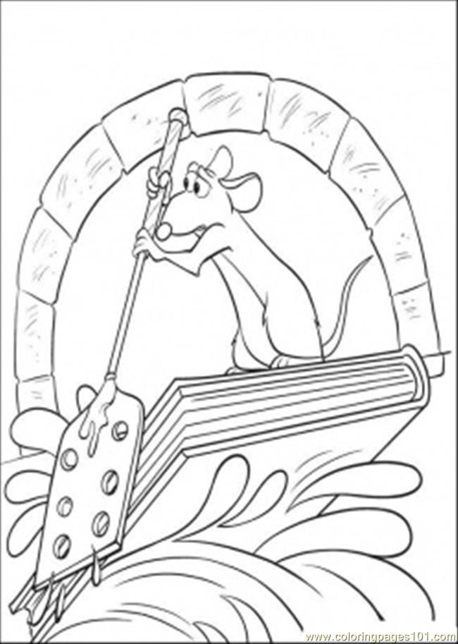 Coloring Pages Remy Is Danger (Cartoons > Ratatouille) - free 