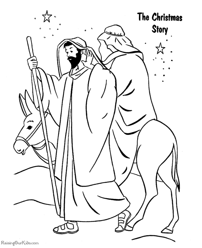 The Christmas Story coloring pages!