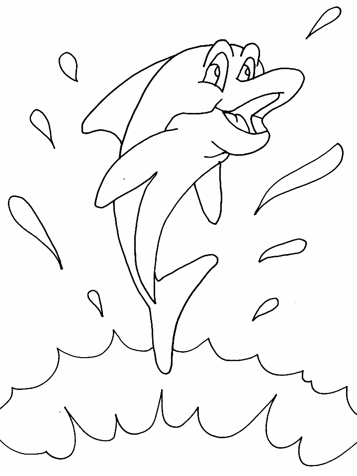 Dolphin Coloring Pages For Kids | Dolphin Pictures Gallery