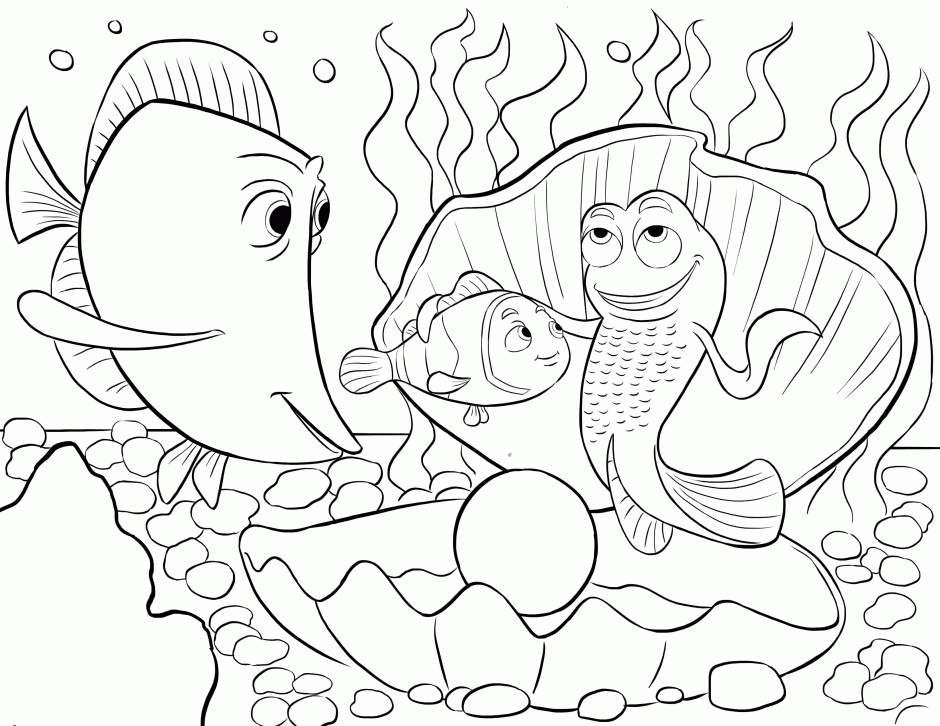Marine Life Coloring Pages : Shell Coloring Pages Sea Shell Sea 