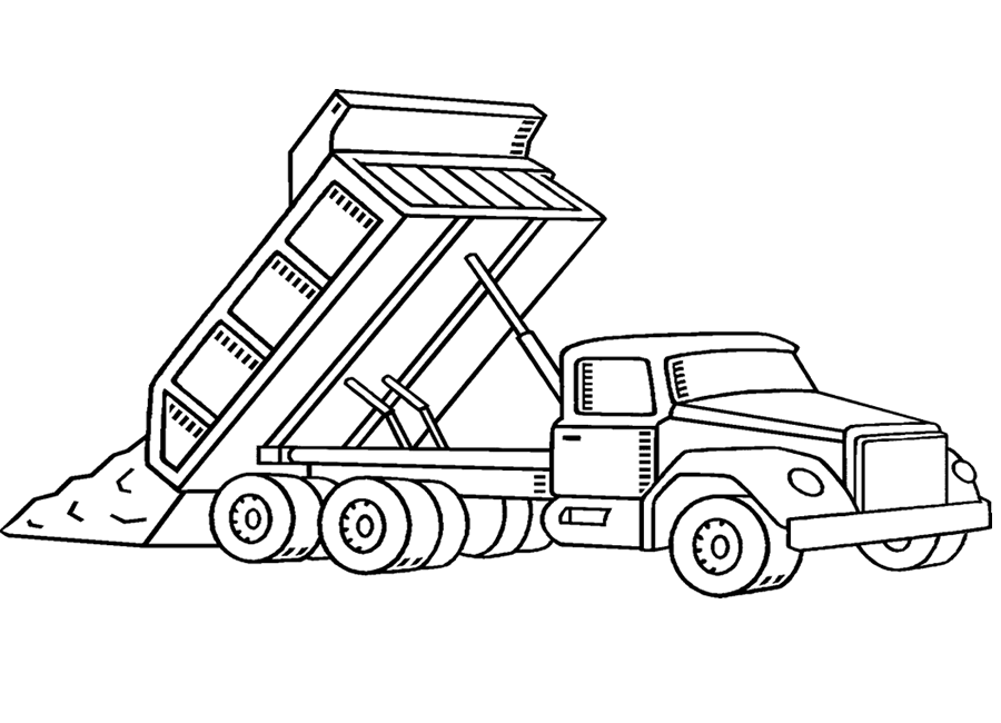 Cartoon Dump Trucks Coloring Pages