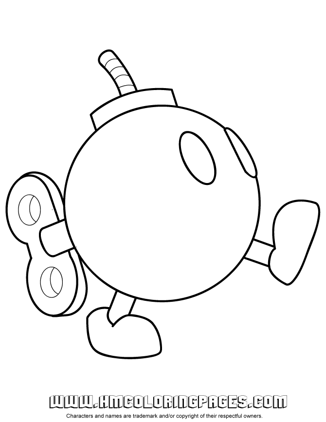 Mario Kart Turtle Shell Coloring Page | Free Printable Coloring Pages