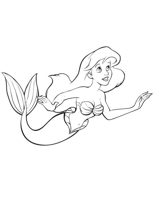 Ariel And Flounder Coloring Pages | Pictxeer