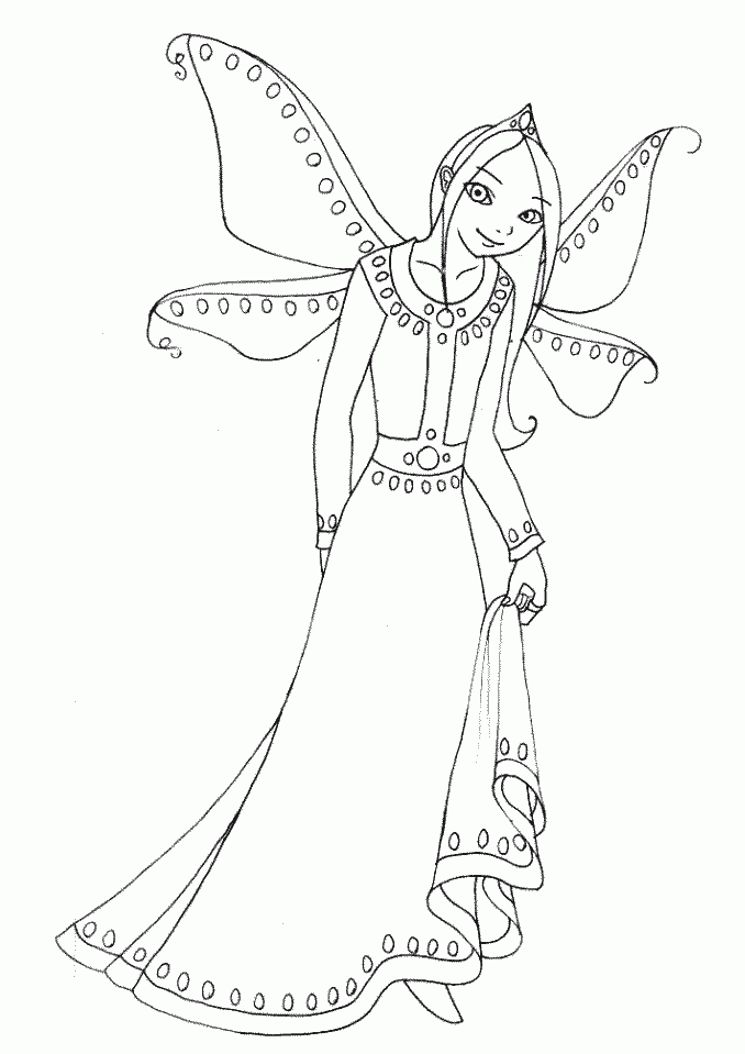 The Guardian Fairy Children Coloring Pages - Fairy Coloring Pages 