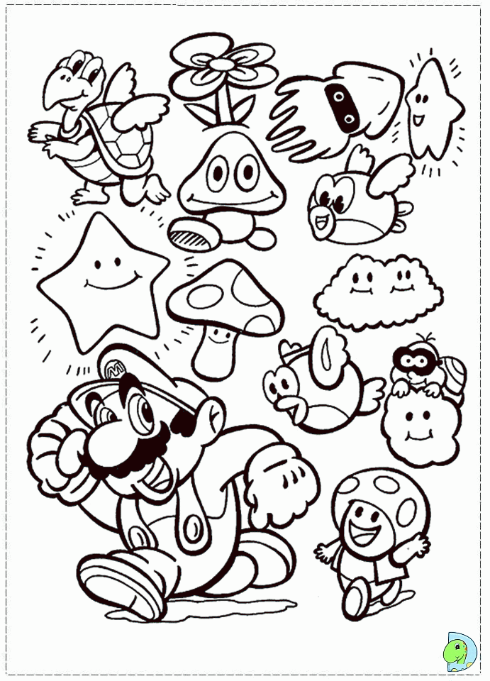 Mario Bros Printable Coloring Pages Coloring Home
