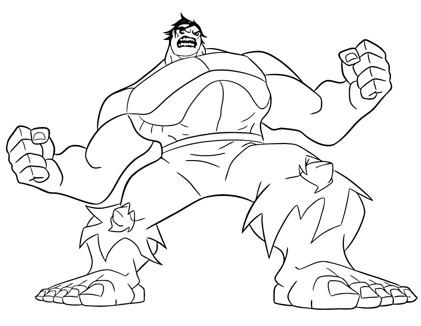 Strong Incredible Hulk Coloring Page | Free Printable Coloring Pages