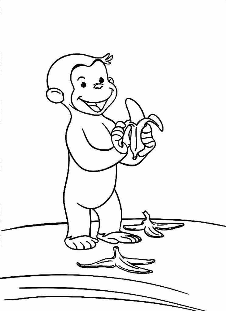 Curious George Coloring Pages for Kids- Free Printable Coloring 