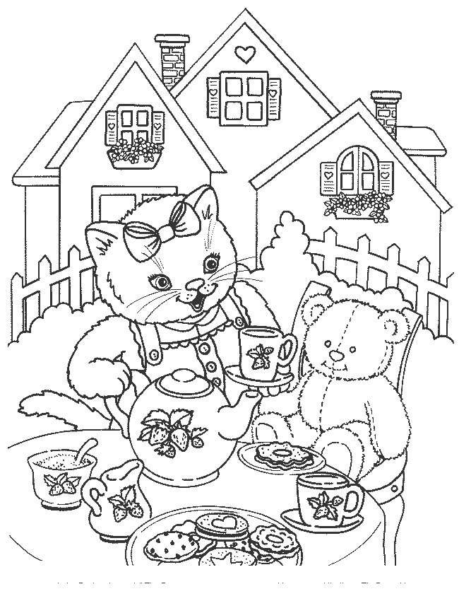 ANIMALS WITH PATTENS Colouring Pages