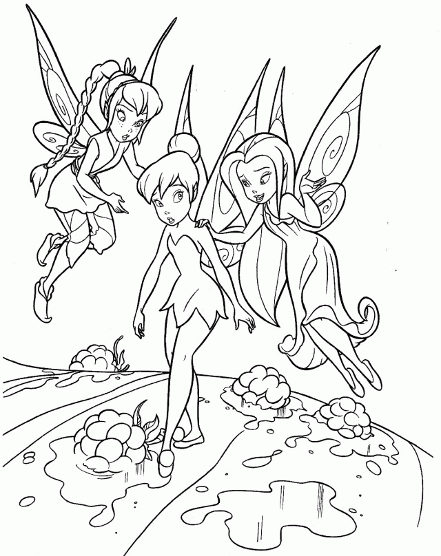 Tinkerbell Coloring Printable Coloring Tinkerbell Friends 270299 