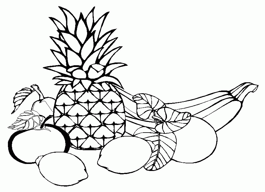 Fruits and Vegetables - 999 Coloring Pages