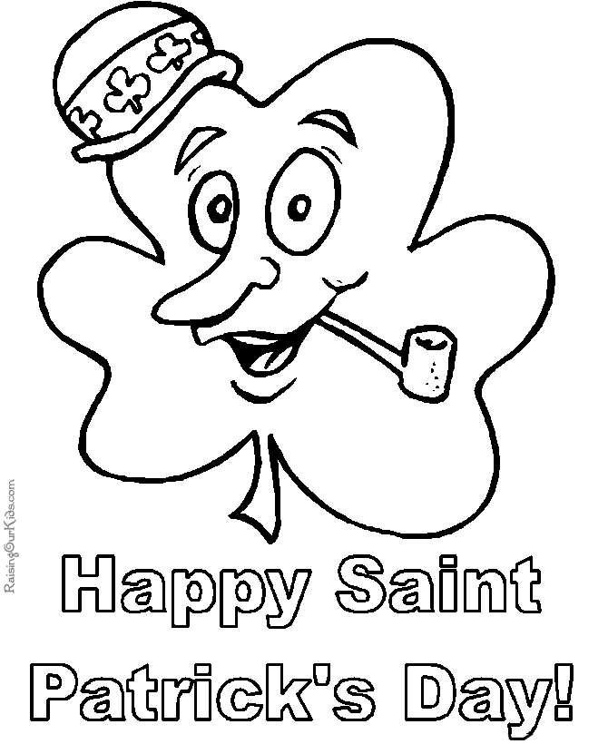 Free Printable Shamrock to Color - 008