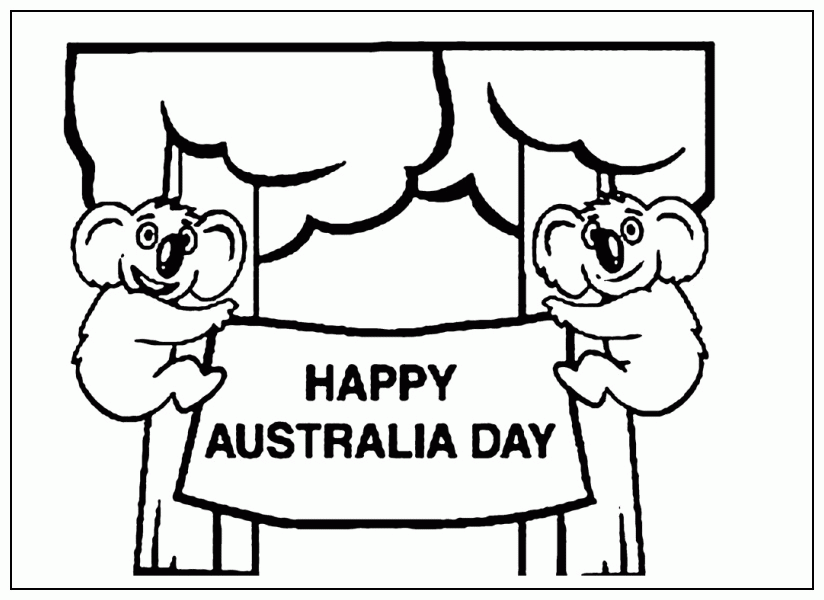 Australia Day Celebrate Whats Great Coloring Pages - Kids 