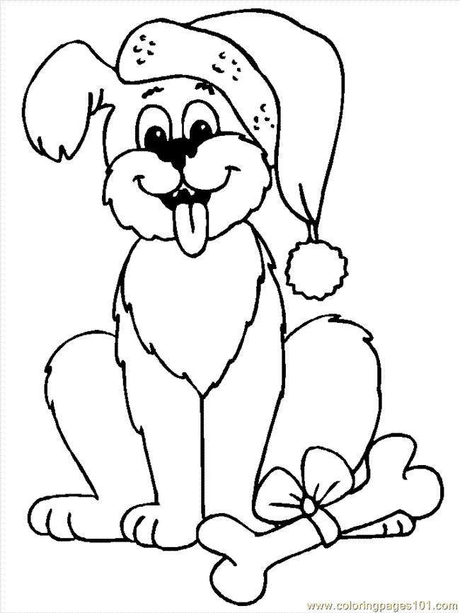 christmas animals Colouring Pages