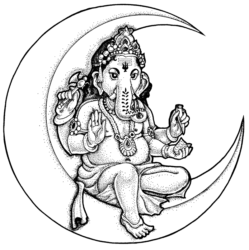 Ganesha Colouring Pages (page 3)