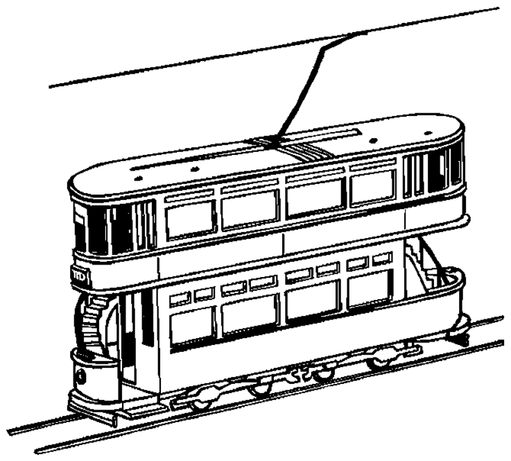 New York Tram Coloring Page | Kids Coloring Page