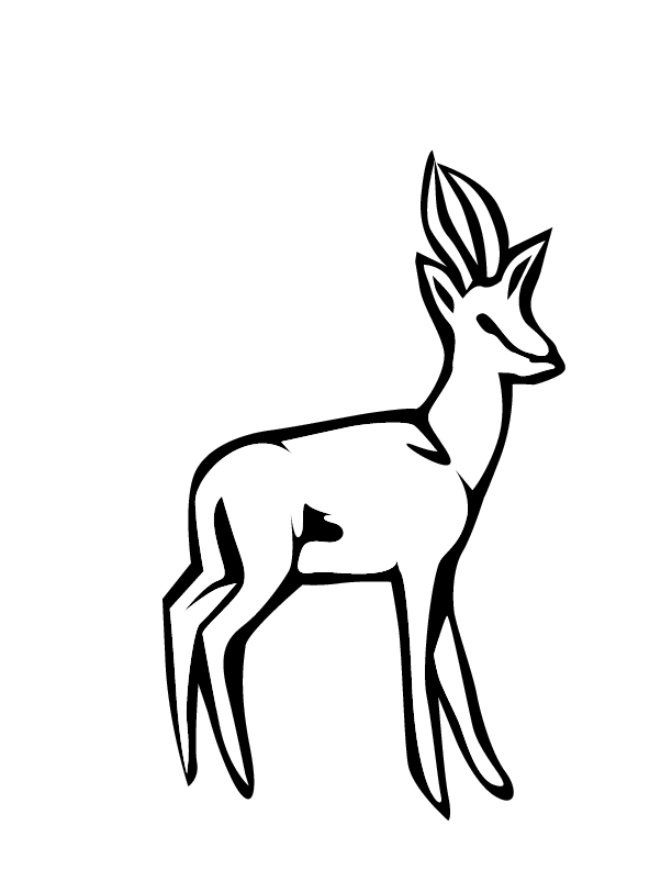 Gazelle Colouring Pages (page 3)
