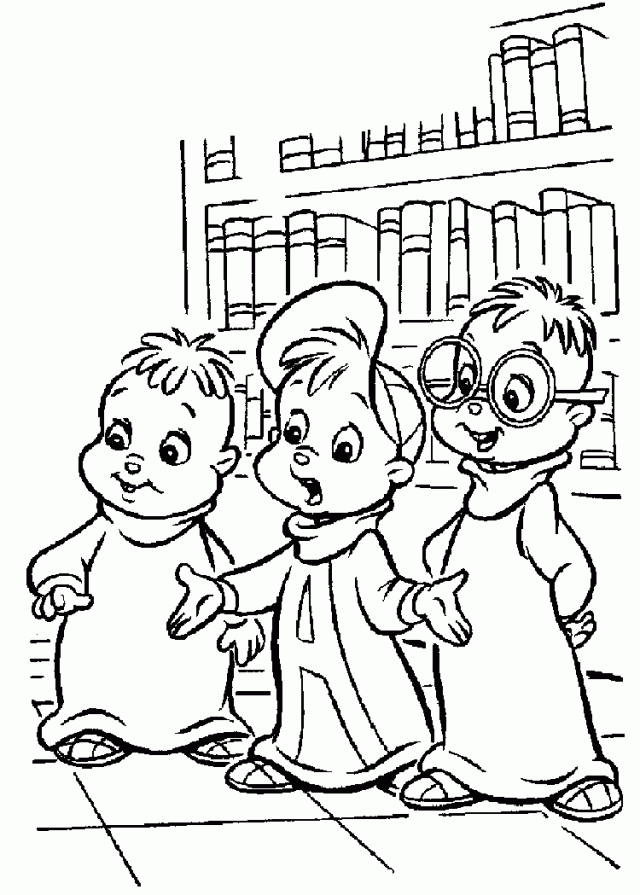 Free Kids Coloring Alvin Chipmunks Coloring 4 130642 Alvin And The 