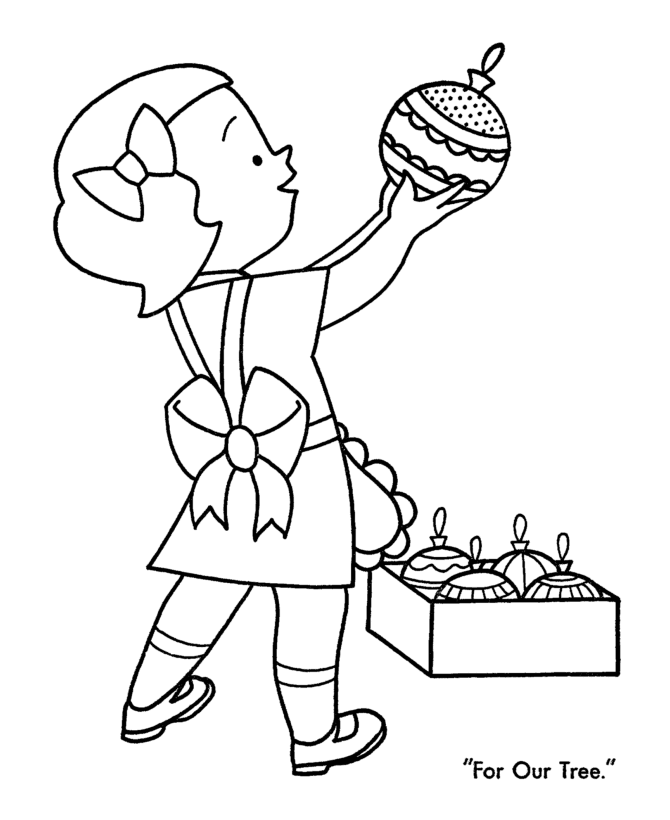 Christmas Decorations Coloring Pages - Christmas Tree Ornaments 