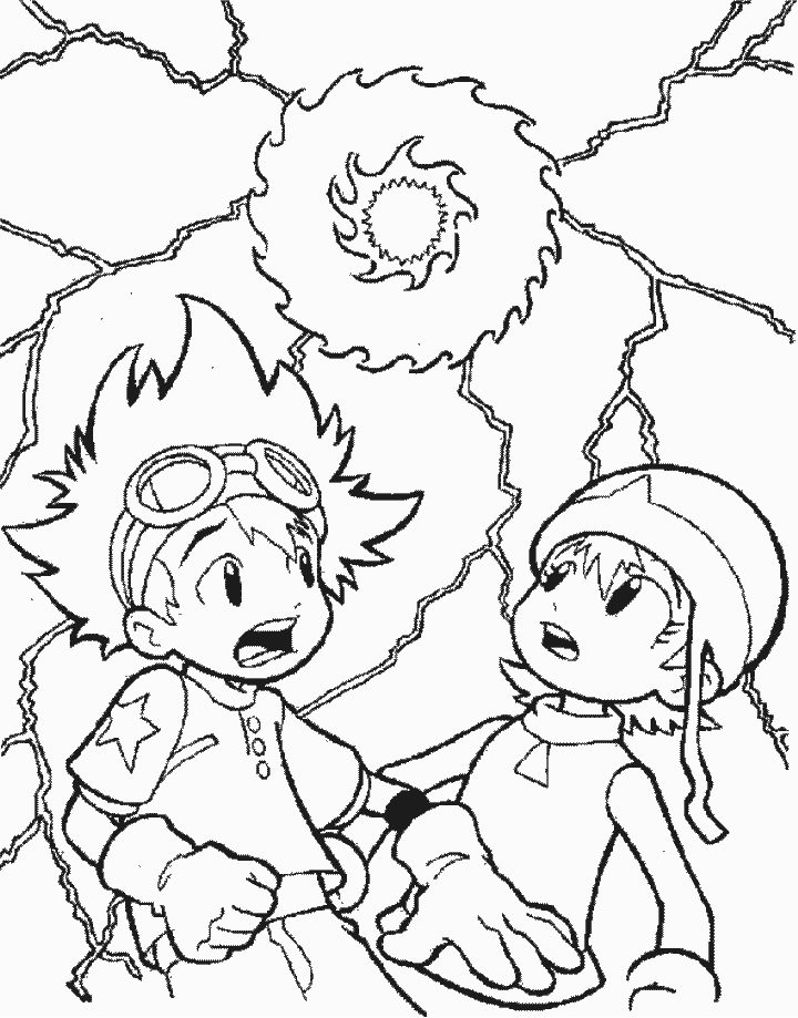Digimon 18 Cartoons Coloring Pages & Coloring Book
