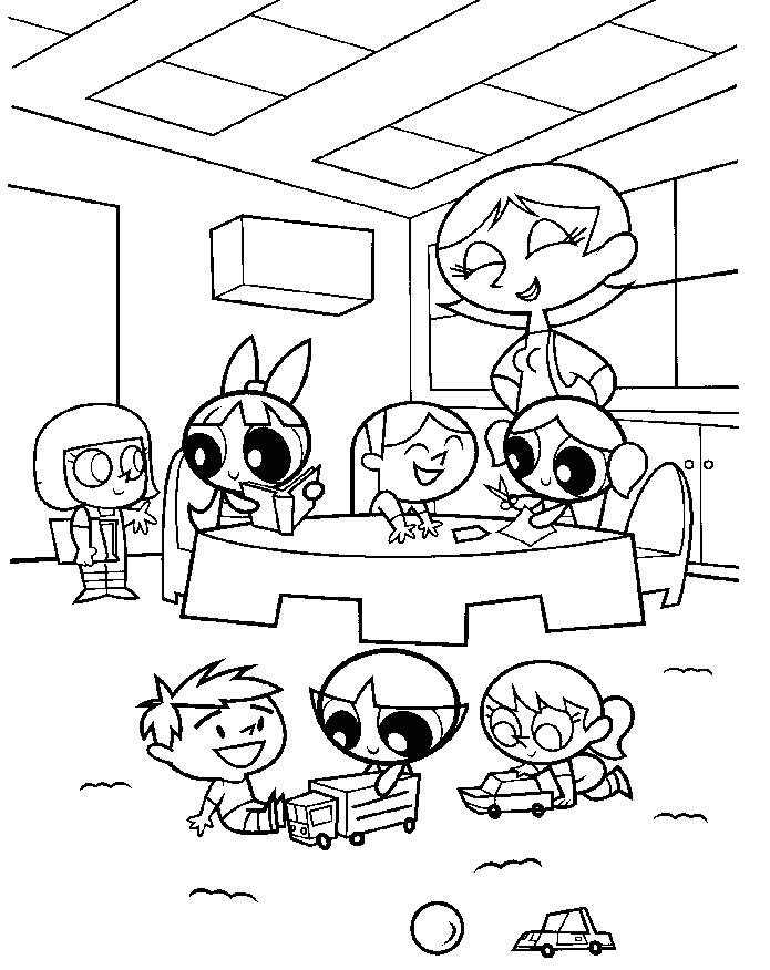 Coloring Pages Of The Power Puff Girls Bubbles