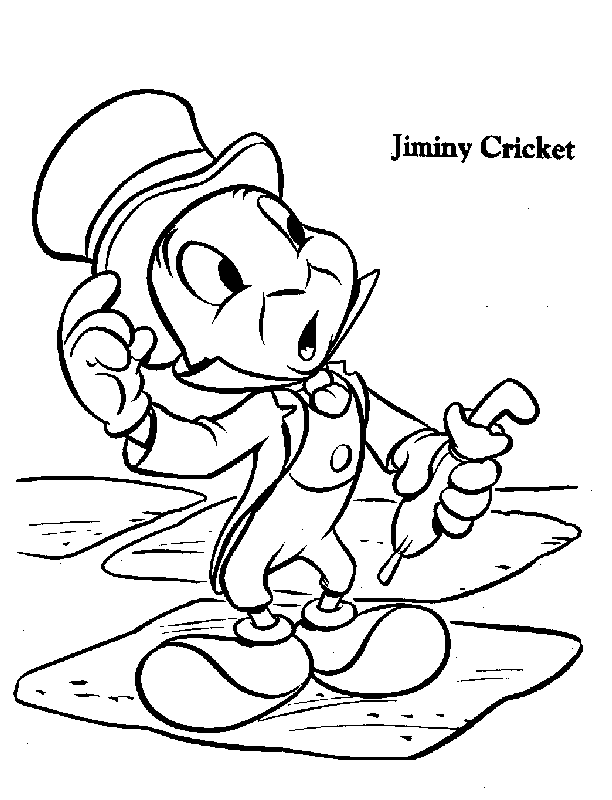 Jiminy Cricket Coloring Pages 159 | Free Printable Coloring Pages