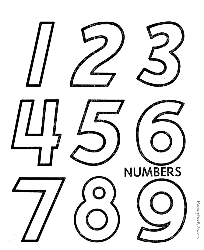 Numbers Preschool Coloring Pages - Coloring Pages
