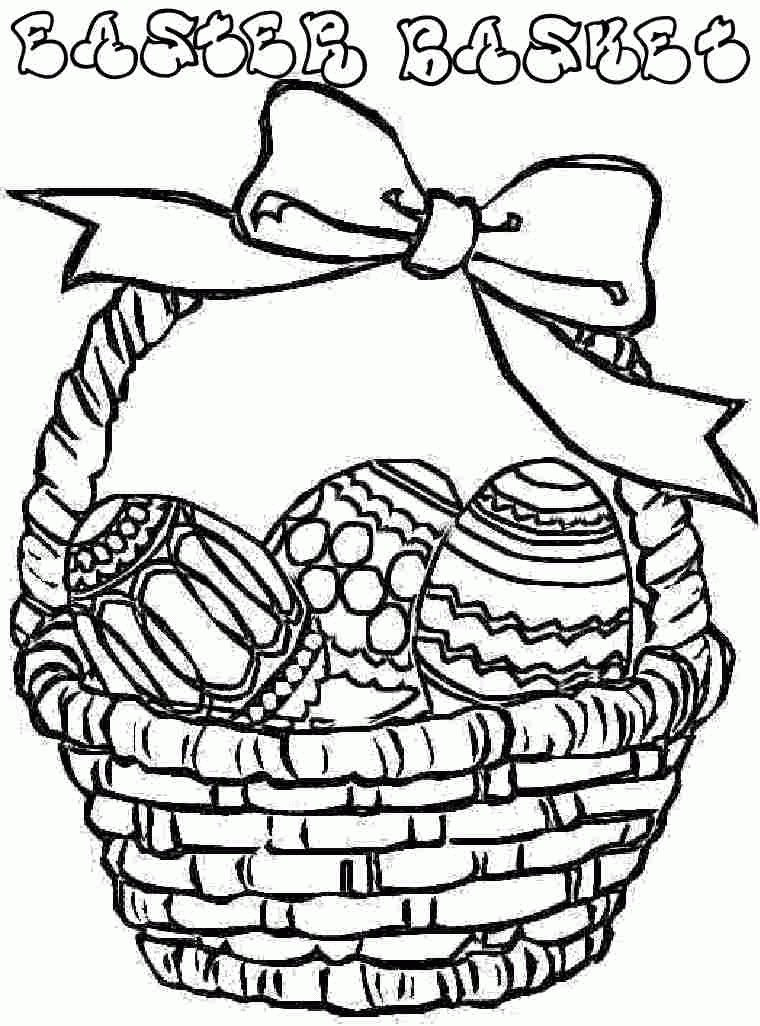 Easter Basket Coloring Page Coloring Home