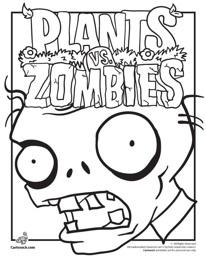 vs zombie Colouring Pages