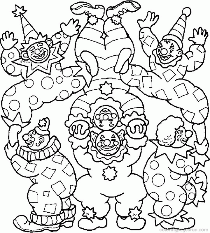 Circus And Carnival Coloring. Free Printable Coloring Coloring Home