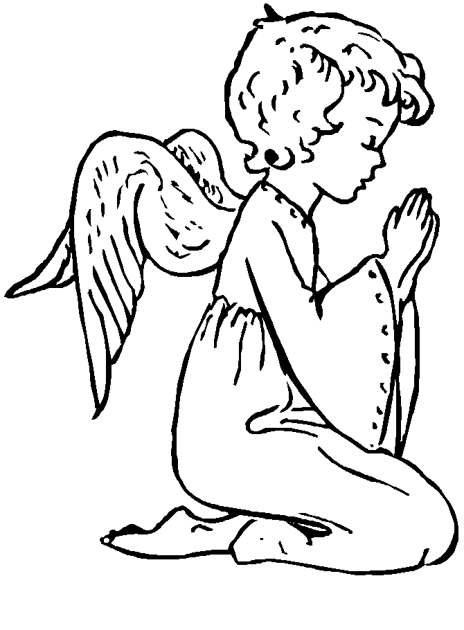 angel drawing Colouring Pages (page 3)