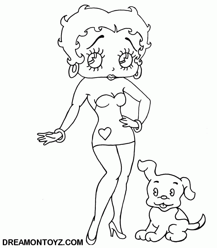 betty boop pictures archive and pudgy coloring pages