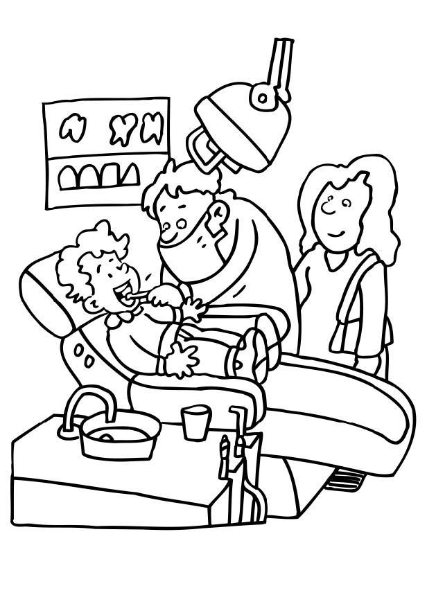 Coloring page dentist - img 6482.