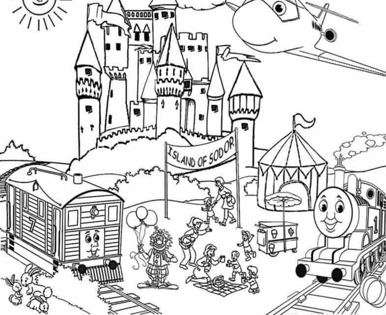 Malignant Witch Is Heading The Castle Coloring Page |Halloween 