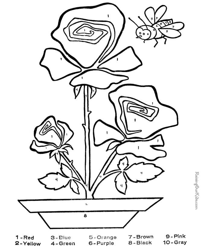 Rose Coloring Pages For Kids Images & Pictures - Becuo