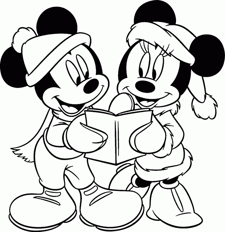 Disney Christmas Coloring Pages | Lucky Magpie and The Handsome Panda