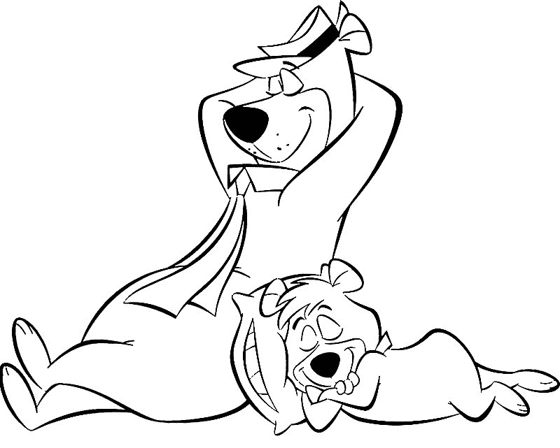 Yogi bear Coloring Pages - Coloringpages1001.