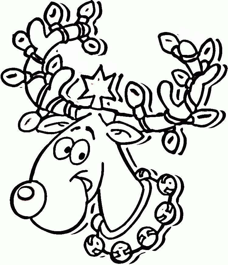 Raindeer Ready For Christmas Coloring Online | Super Coloring