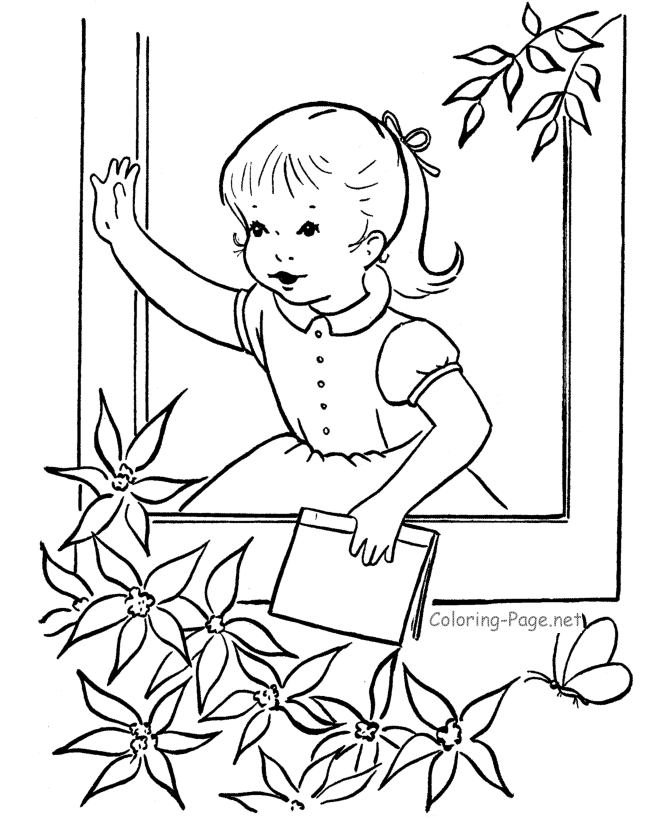 Springtime Coloring Sheets | Free coloring pages